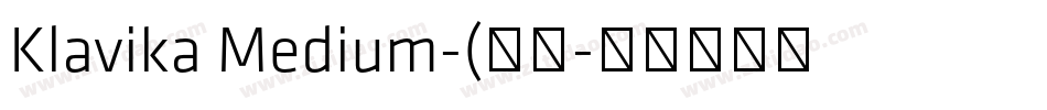 Klavika Medium-(常规字体转换